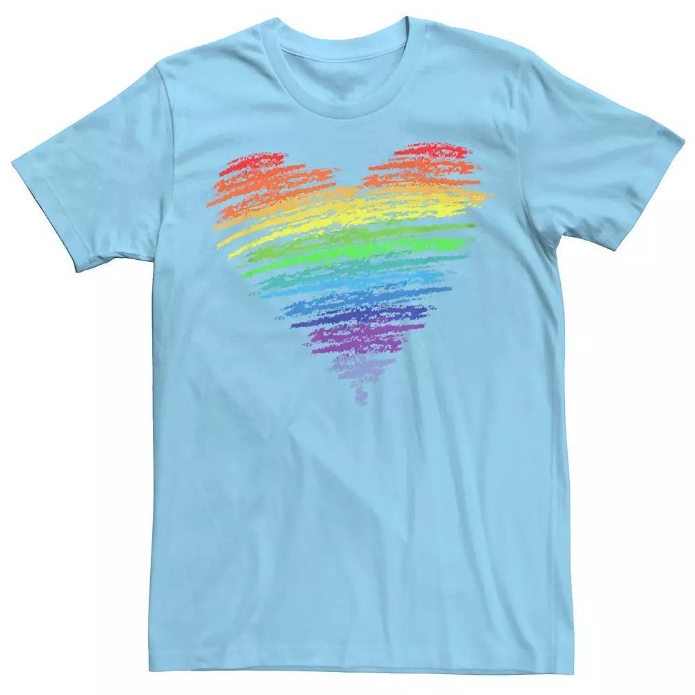 Men's Pride Love Wins Rainbow Heart Graphic Tee, Size: Small, White Product Image