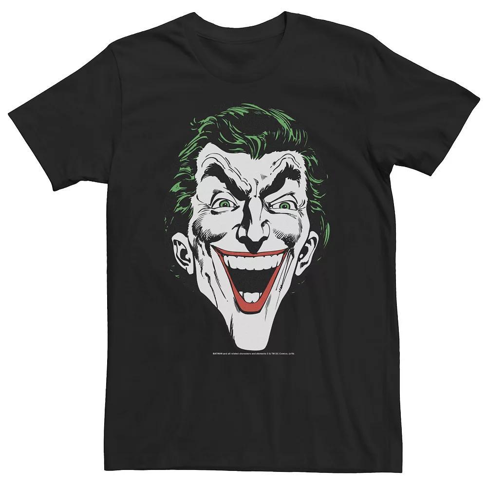 Big & Tall DC Comics Batman Big Joker Tee, Men's, Size: 4XL Tall, Black Product Image