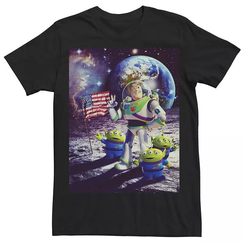 Men's Disney / Pixar's Toy Story Buzz Lightyear On The Moon Aliens Tee, Size: Medium, Black Product Image