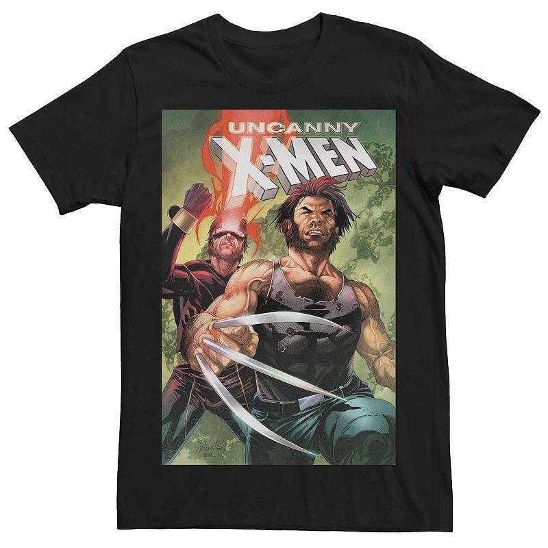 Men's Marvel's Uncanny X-Men #12 Cyclops Wolverine Comic Cover Tee, Size: Small, Black Product Image