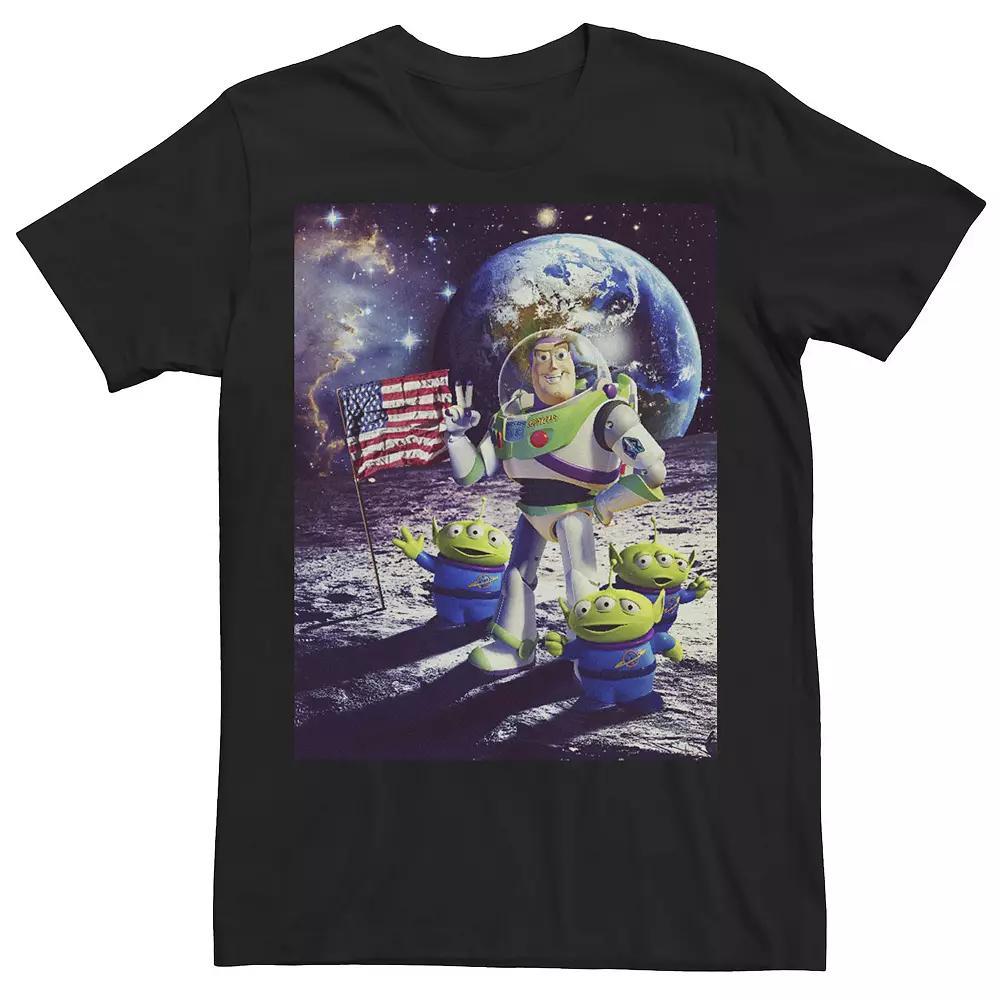 Big & Tall Disney / Pixar Toy Story Buzz and Aliens On The Moon Photo Tee, Men's,  Product Image