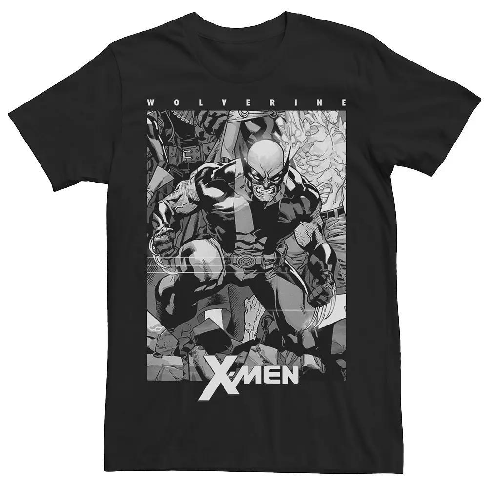 Men's Marvel X-Men Wolverine Black & White Comic Panel Tee,  Product Image