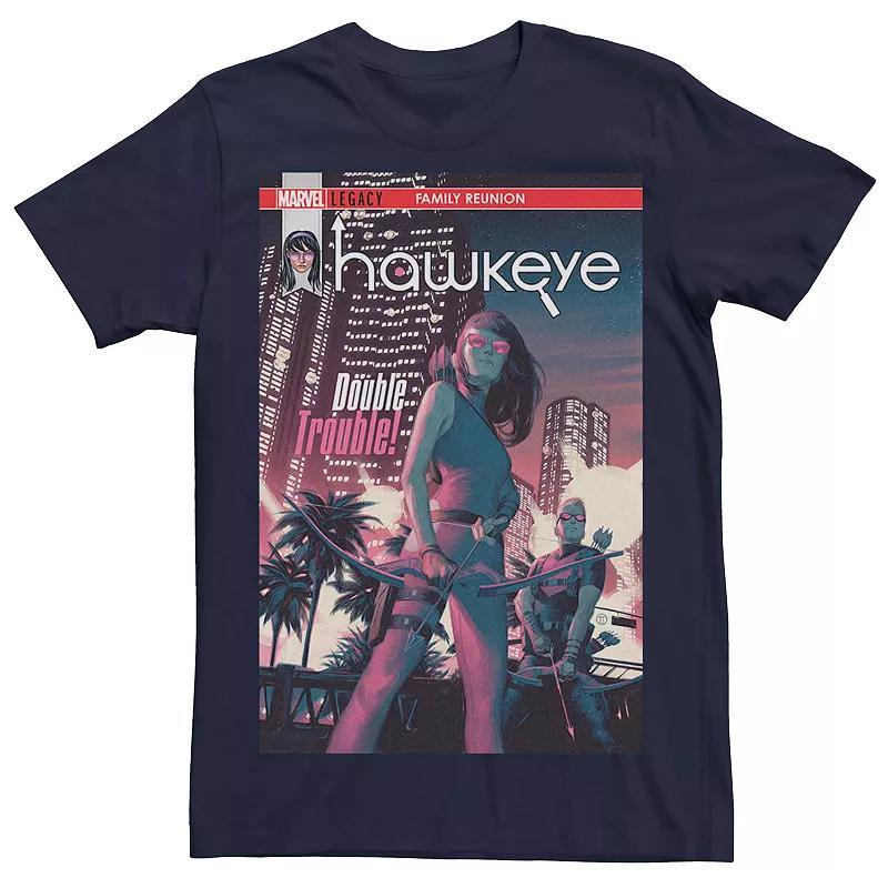 Men's Marvel Hawkeye Double Trouble Comic Cover Tee, Size: 3XL, Blue Product Image