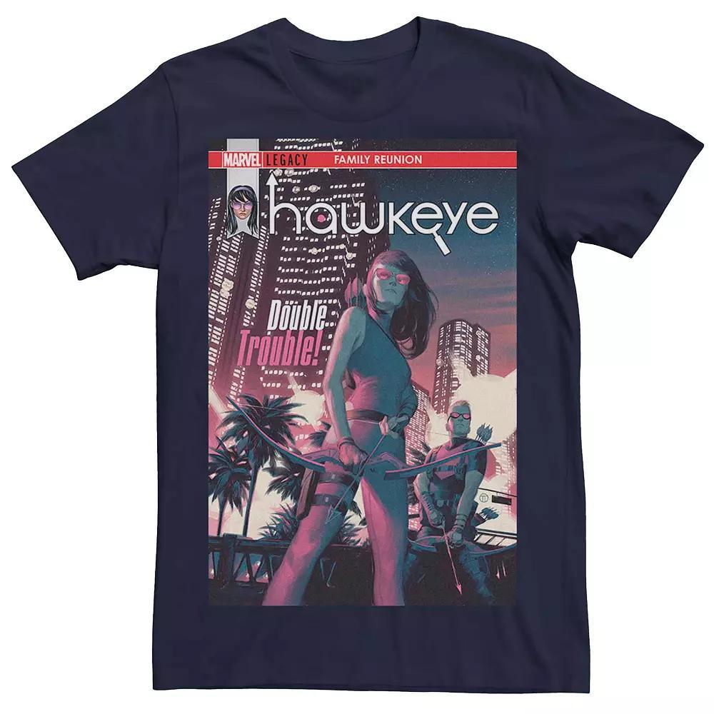 Men's Marvel Hawkeye Double Trouble Comic Cover Tee, Size: Large, Blue Product Image