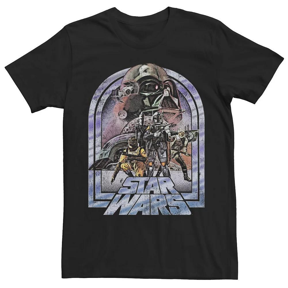 Men's Star Wars Back-Up Squad Retro Poster Tee, Size: XL, Black Product Image