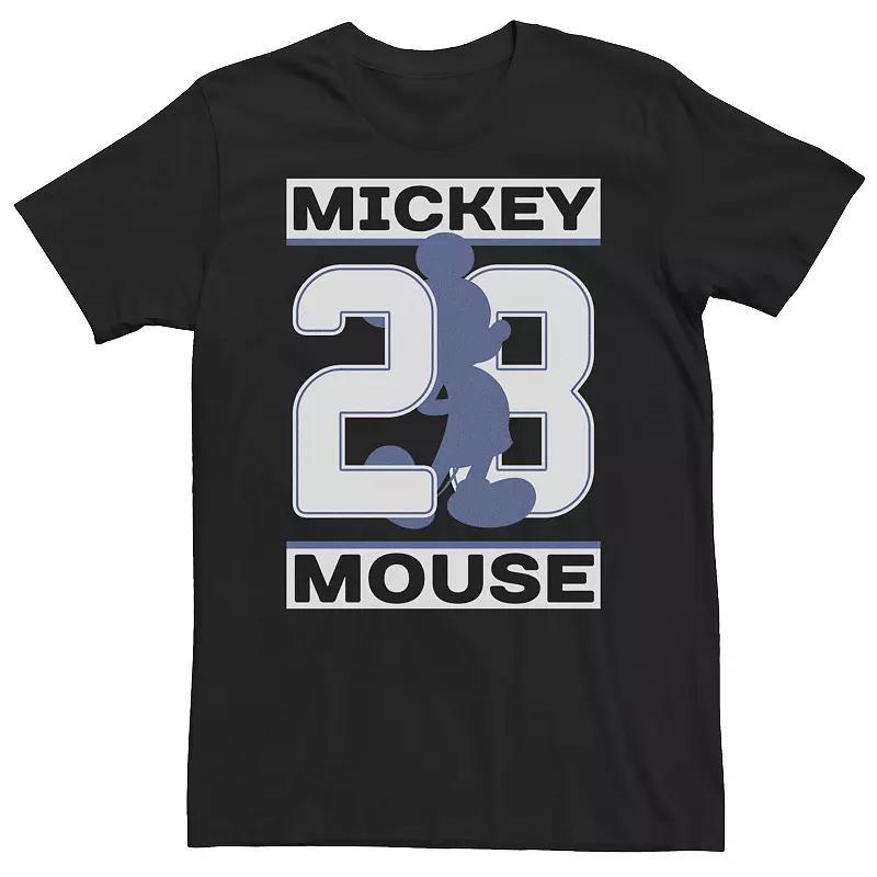 Big & Tall Disney Mickey Mouse #28 Mickey Silhouette Tee, Men's, Size: XXL Tall, Black Product Image