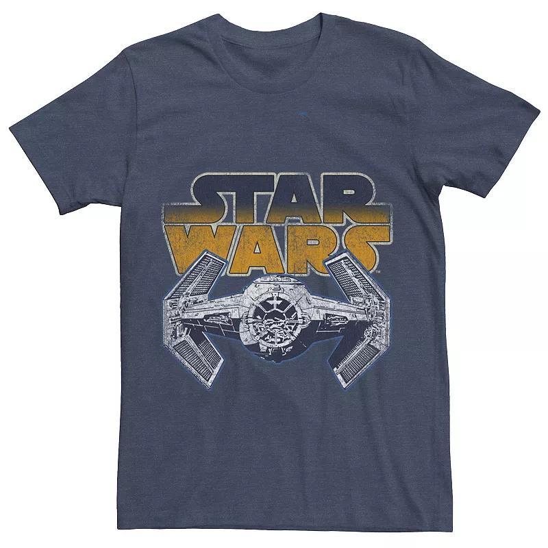 Men's Star Wars Super Retro Tie Fighter Classic Logo Tee, Size: XXL, Navy Grey Product Image