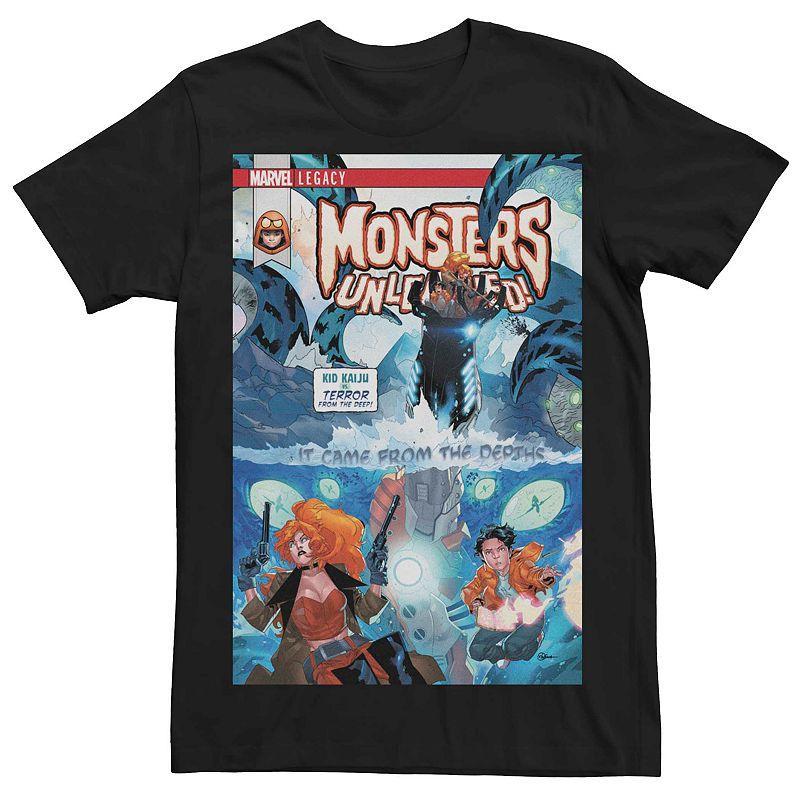 Men's Marvel Legacy Monsters Unleashed Comic Book Cover Tee, Size: XXL, Black Product Image