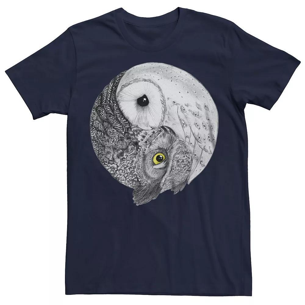 Men's Owls Yin Yang Symbol Graphic Tee,  Product Image