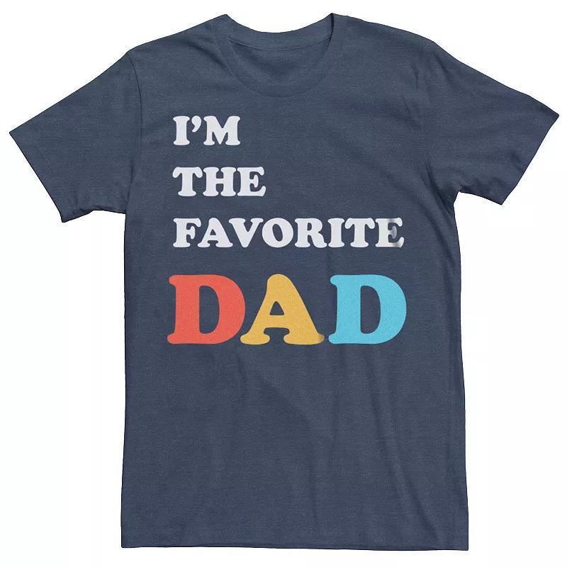 Mens Im The Favorite Dad Graphic Tee Navy Grey Product Image