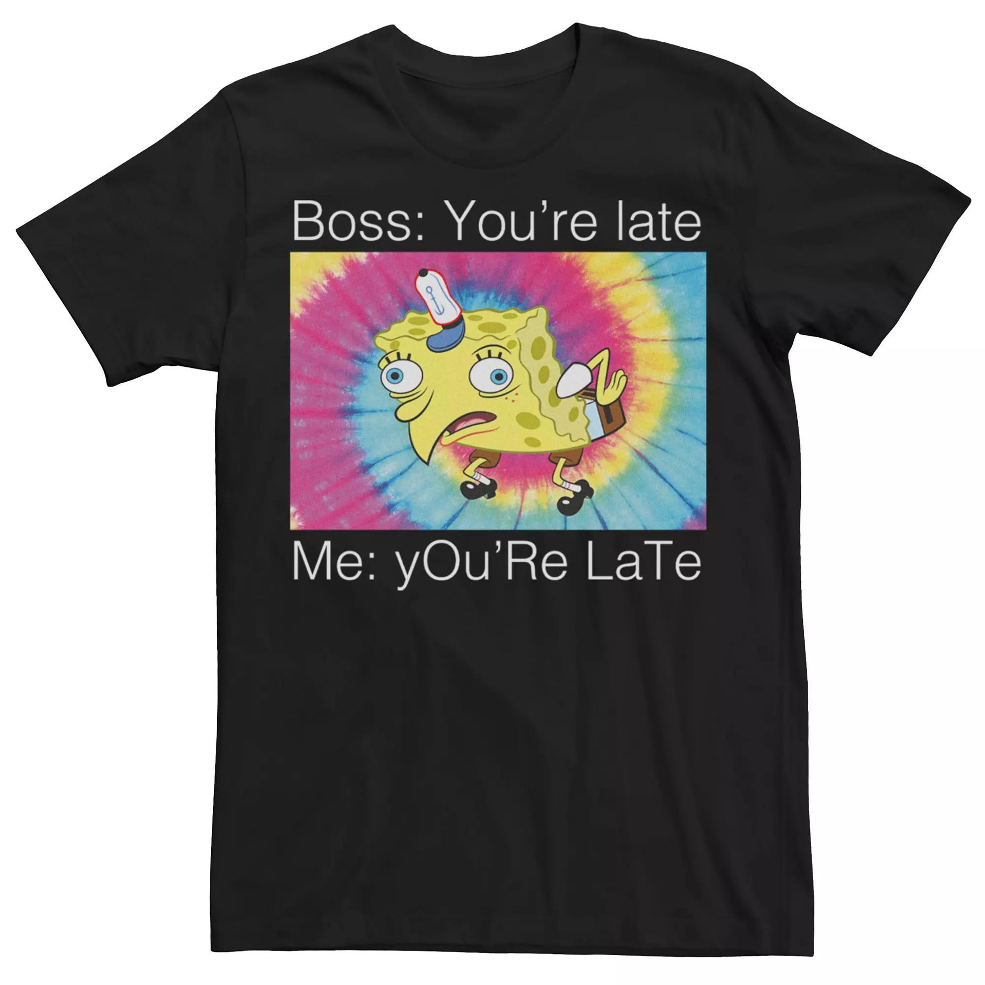 Mens Spongebob Squarepants Youre Late Tee Product Image