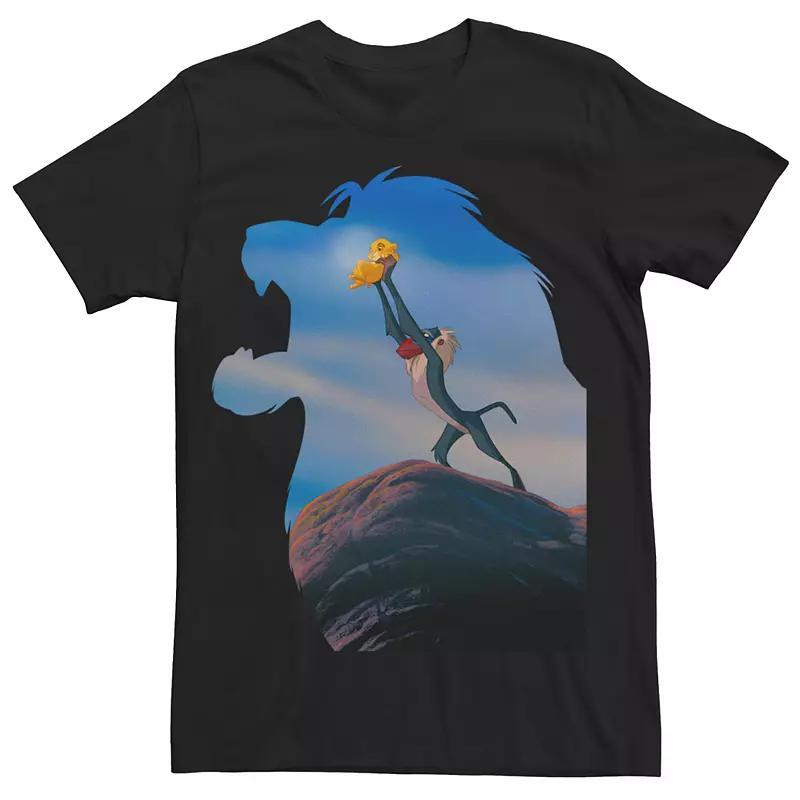 Men's Disney's The Lion King Mufasa Color Fill Rafiki Holding Simba Tee, Size: Small, Black Product Image