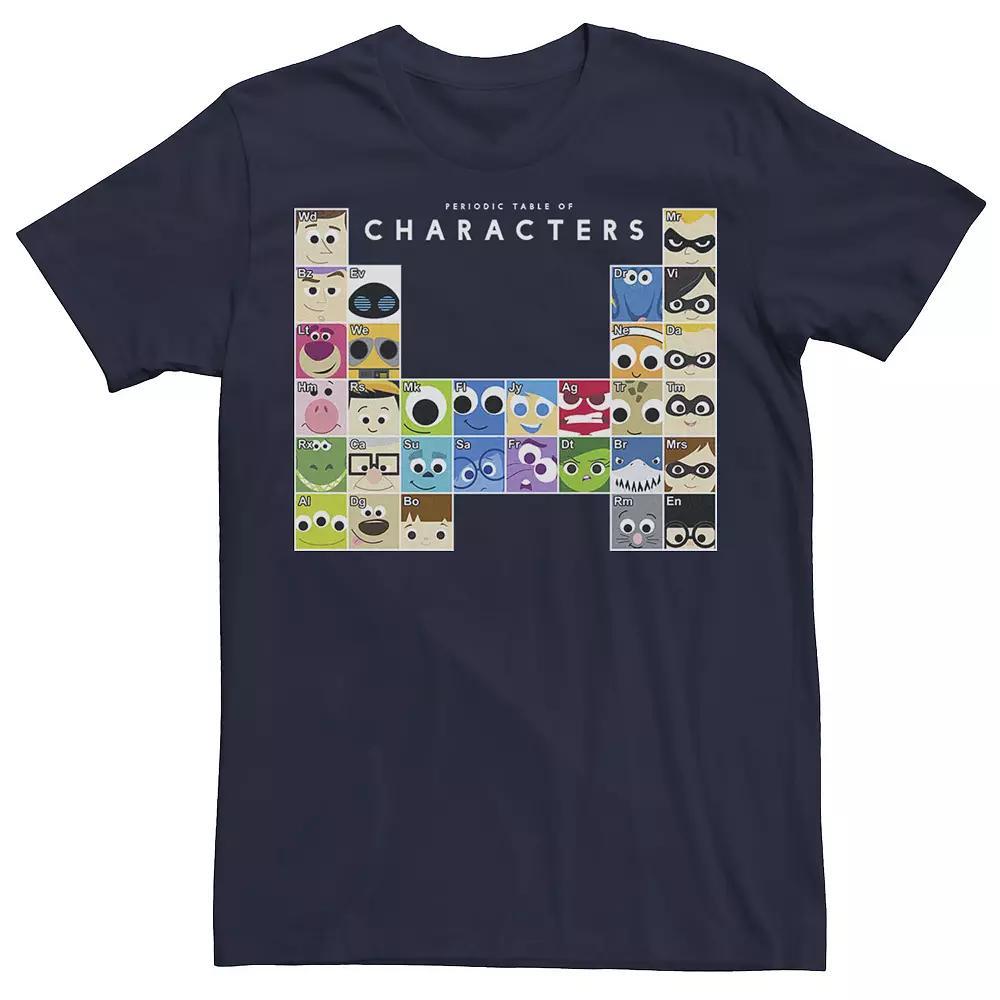 Big & Tall Disney / Pixar Movie Characters Periodic Table Tee, Men's, Size: 4XL Tall, Blue Product Image