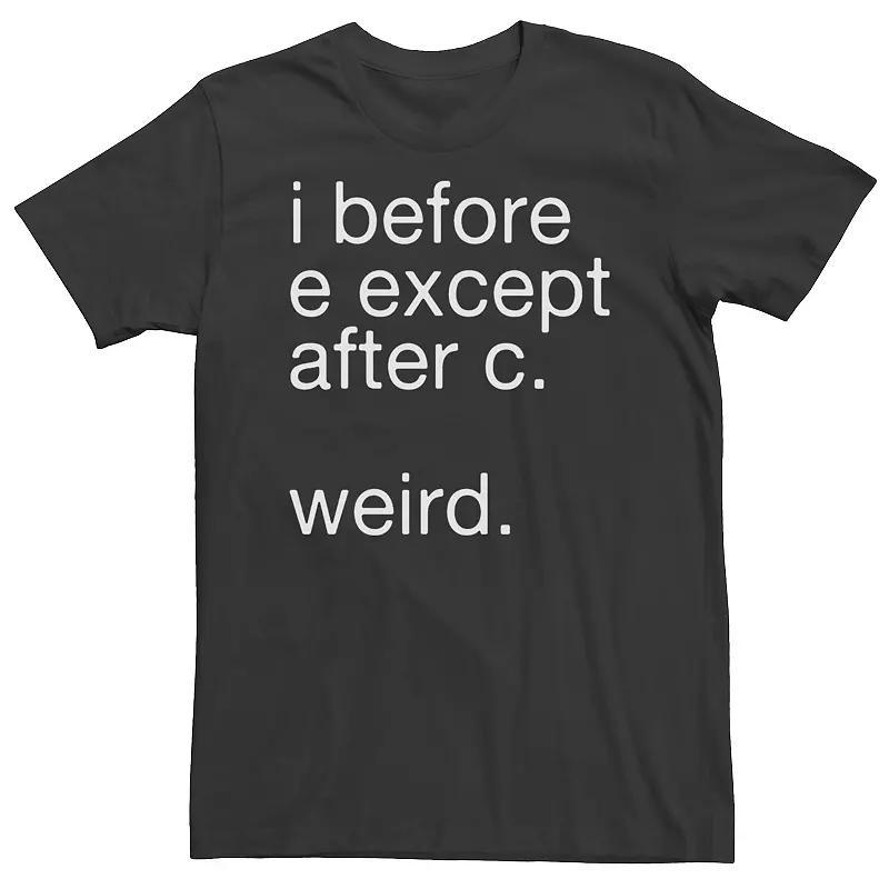 Mens I Before E Except After C Tee Product Image