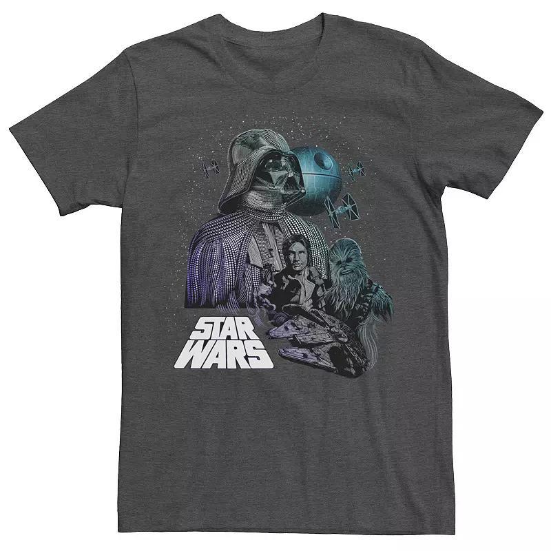 Men's Star Wars Poster Dot Art Fill Graphic Tee, Size: 3XL, Char Hthr Product Image