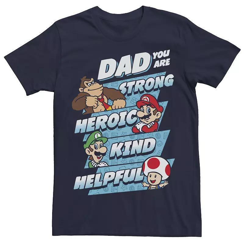 Big & Tall Nintendo Super Mario Dad You Are Tee, Men's, Size: LT, Blue Product Image