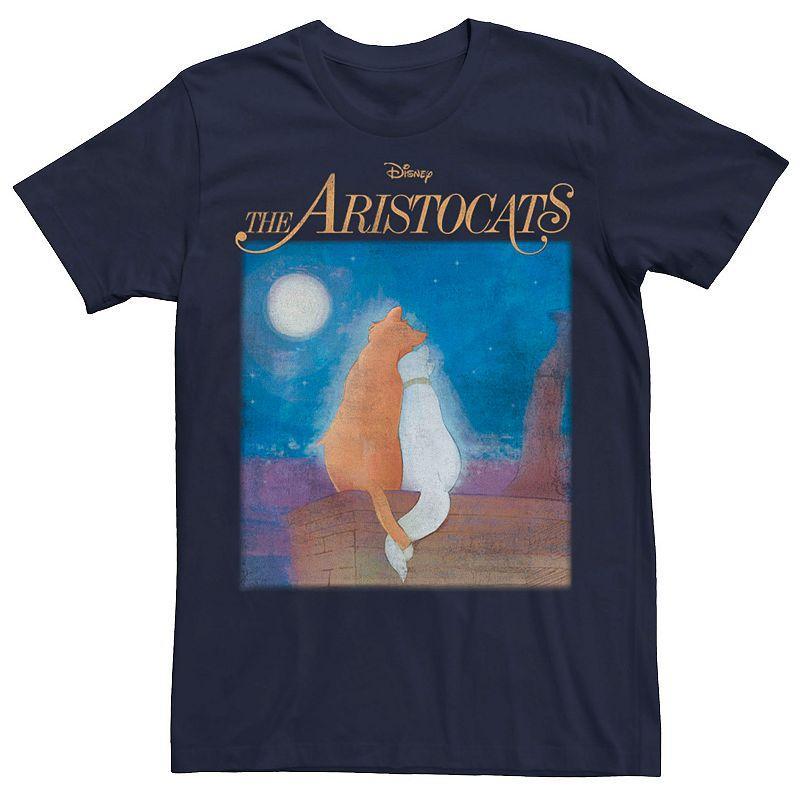 Disney's The Aristocats Men's Duchess & Thomas Night Sky Portrait Graphic Tee, Size: XL, Blue Product Image