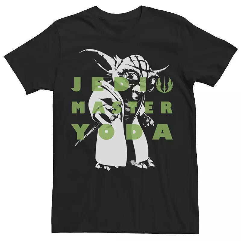 Men's Star Wars: Clone Wars Yoda Jedi Master Text Overlay Tee,  Product Image