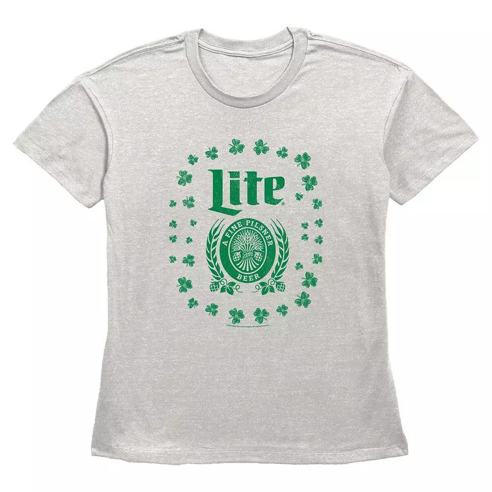 Women's Miller Lite Shamrock Logo Graphic Tee,  Product Image