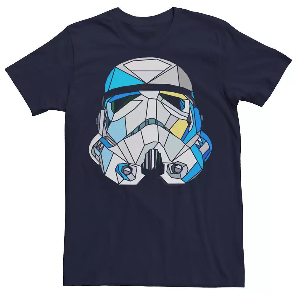 Men's Star Wars Stained Glass Style Stormtrooper Helmet Tee, Size: Small, Blue Product Image