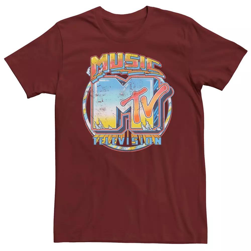 Men's MTV Distressed Air Brushed Music Television Logo Tee,  Product Image