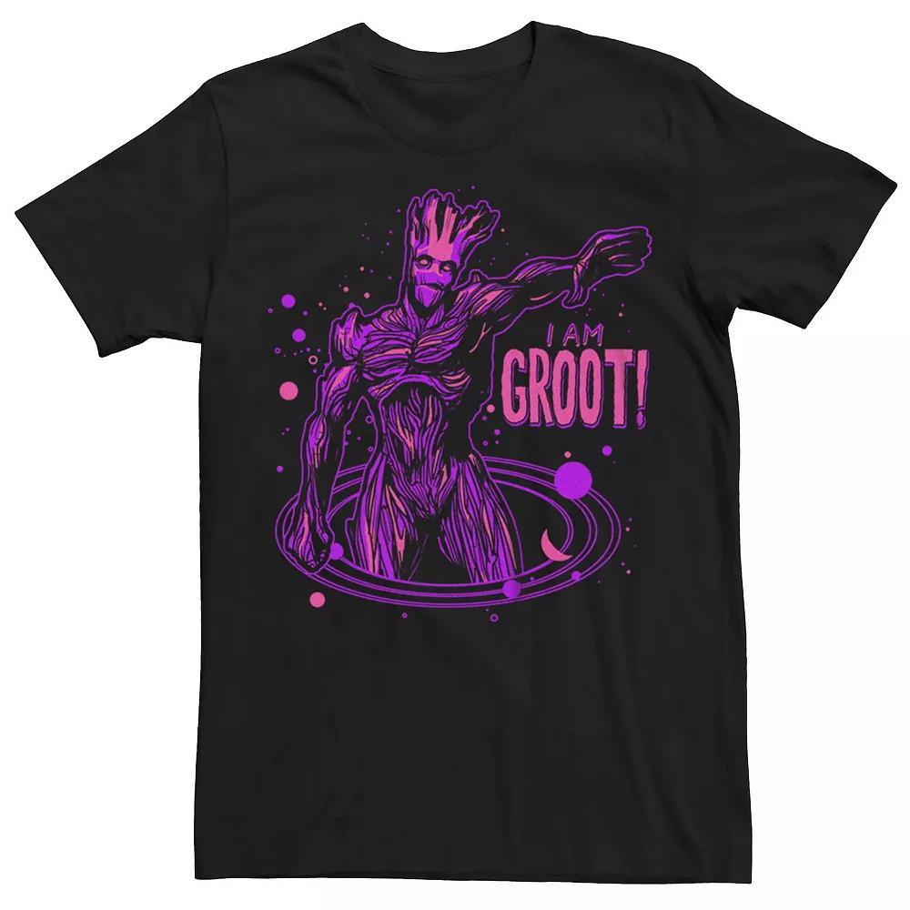 Men's Marvel Guardians Of The Galaxy Giant Groot In Space Graphic Tee, Size: XL, Black Product Image