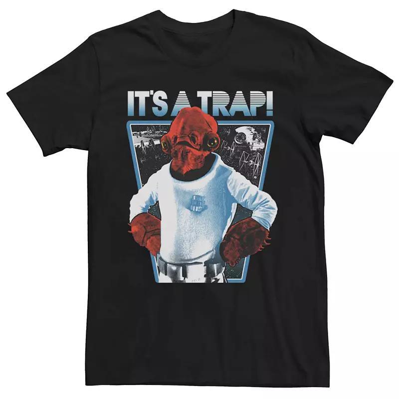 Men's Star Wars Admiral Ackbar "It's A Trap" Tee, Size: XL, Black Product Image