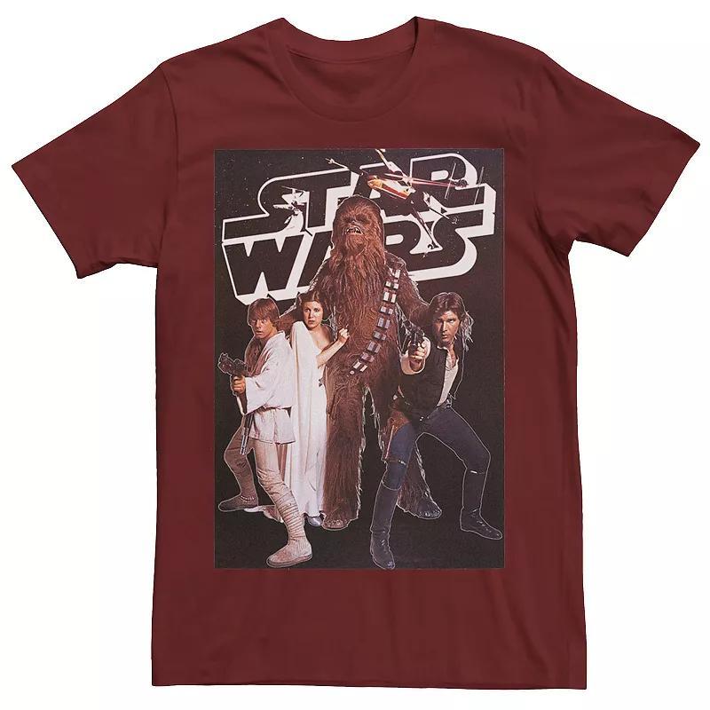 Men's Star Wars Vintage Group Poster Tee, Size: XL, Red Product Image