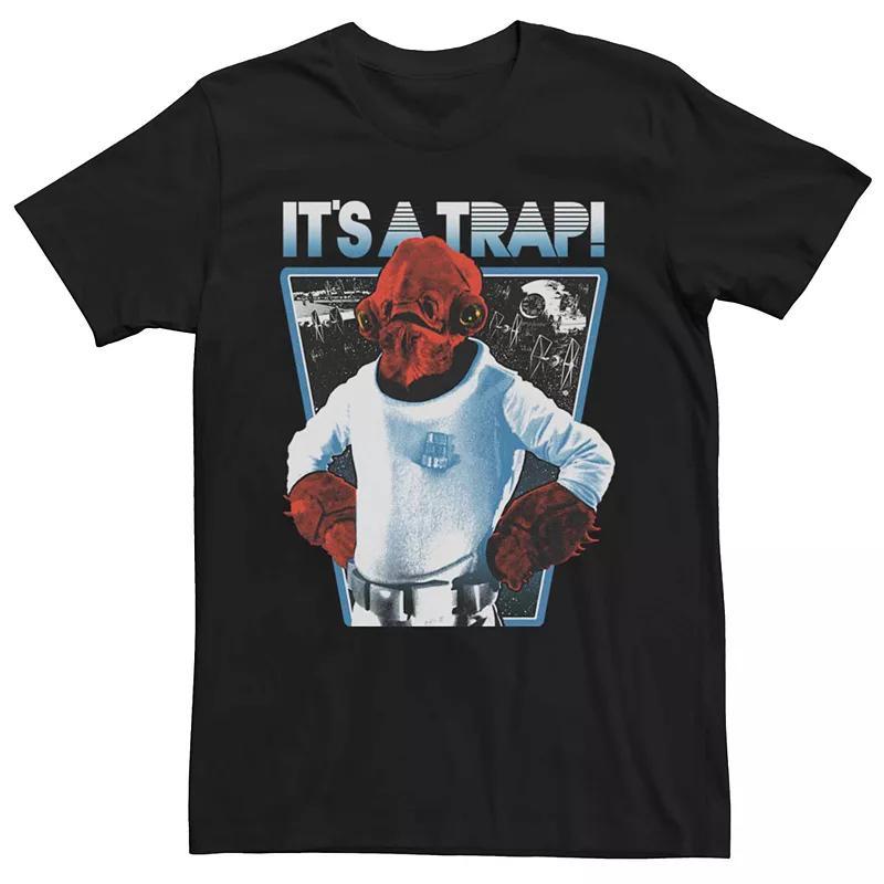 Men's Star Wars Admiral Ackbar "It's A Trap" Tee, Size: XL, Black Product Image