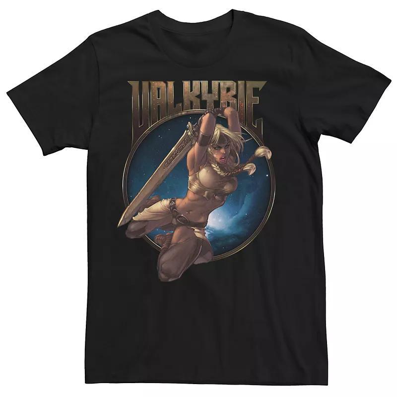 Men's Marvel Avengers Valkyrie Action Shot Portrait Graphic Tee, Size: XL, Black Product Image