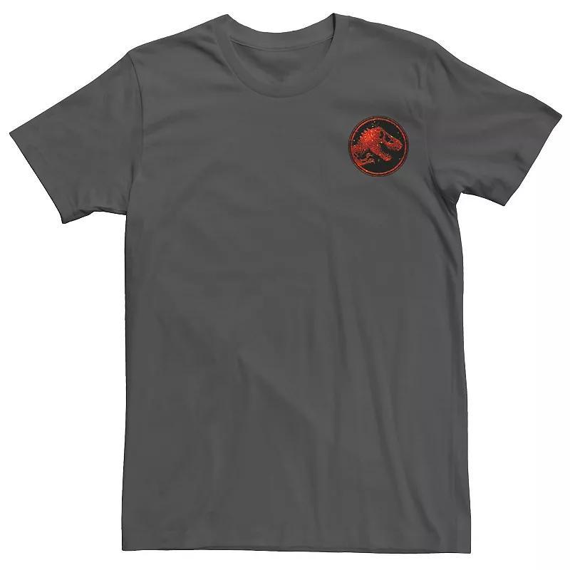 Mens Jurassic World Two T-Rex Magma Icon Tee Red Grey Product Image