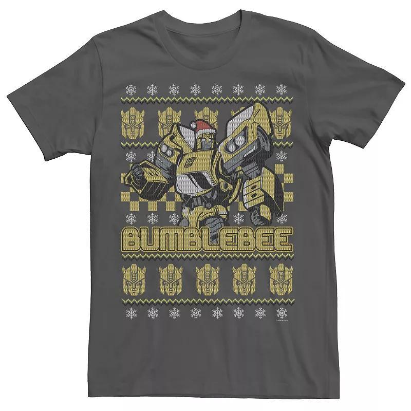 Men's Transformers Christmas Bumblebee Ugly Sweater Tee, Size: XS, Grey Product Image