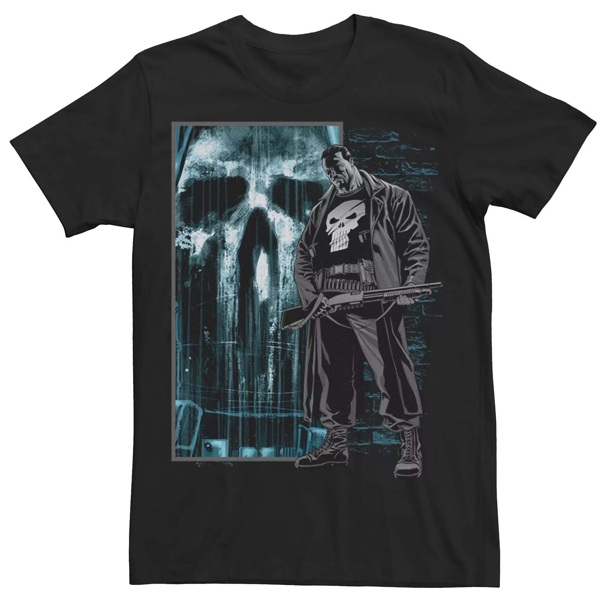 Men's Marvel Punisher Bullet Storm Graphic Tee, Size: XL, Black Product Image