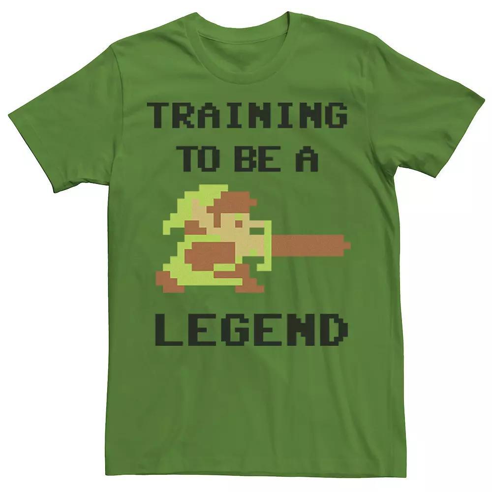Men's Nintendo Zelda Classic NES 8-Bit Link In Training Tee, Size: 3XL, Kelly Product Image