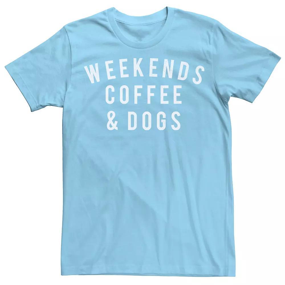 Men's Weekends Coffee And Dogs Tee, Size: Medium, Light Blue Product Image