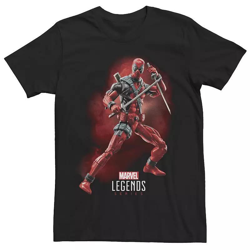 Men's Marvel Legends Series Deadpool Action Pose Portrait Graphic Tee, Size: Medium, Black Product Image