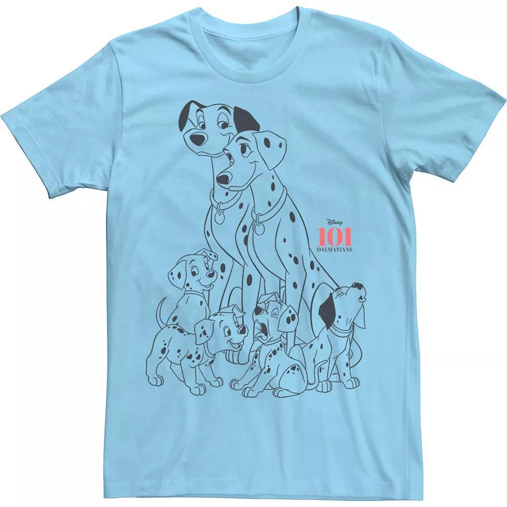 Disney's 101 Dalmatians Men's Family Group Shot Tee, Size: Large, Light Blue Product Image