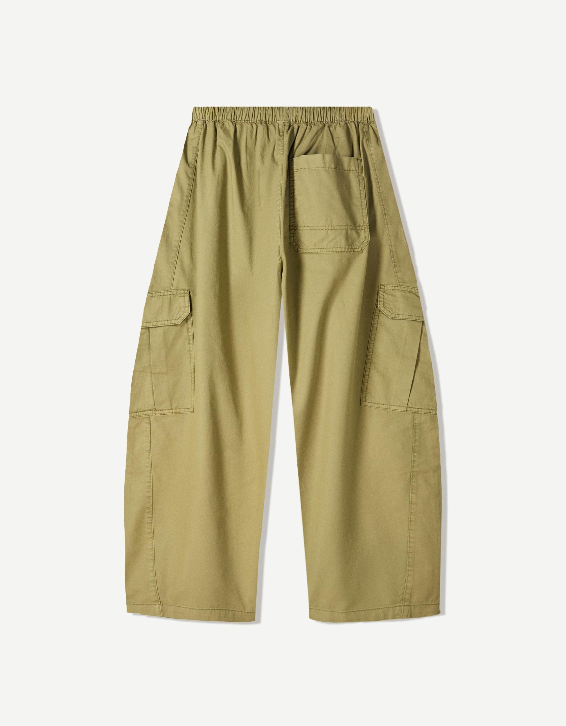 Barrel cotton cargo pants Product Image