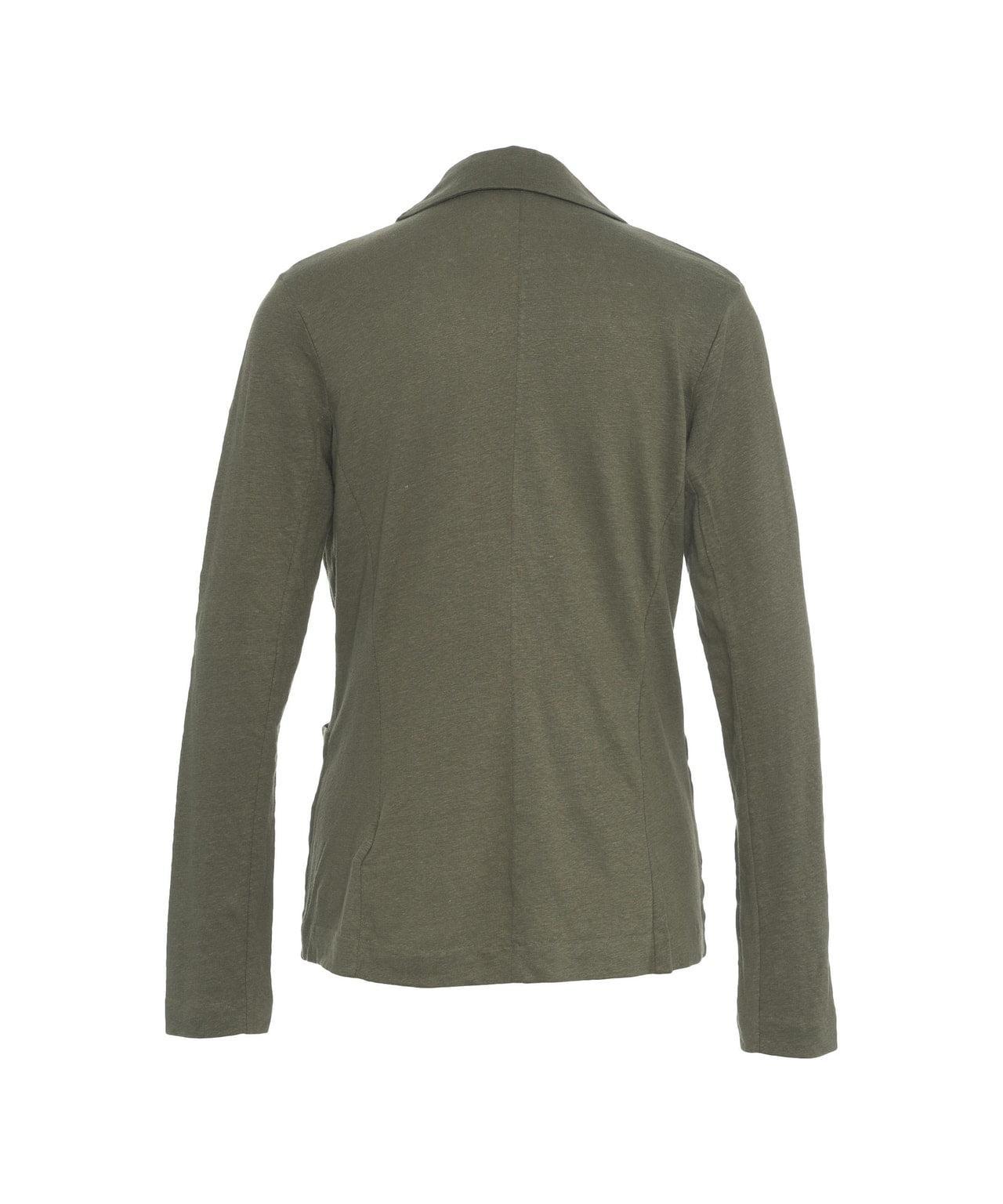 Single-breasted linen-blend blazer Product Image