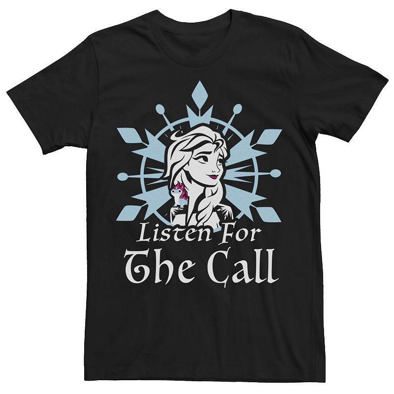 Disney's Frozen 2 Elsa & Bruni Men's Listen For The Call Tee, Size: Medium, Black Product Image