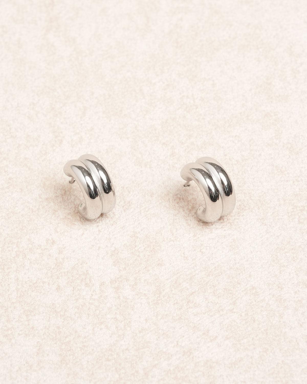 Silver Metal Earrings Product Image