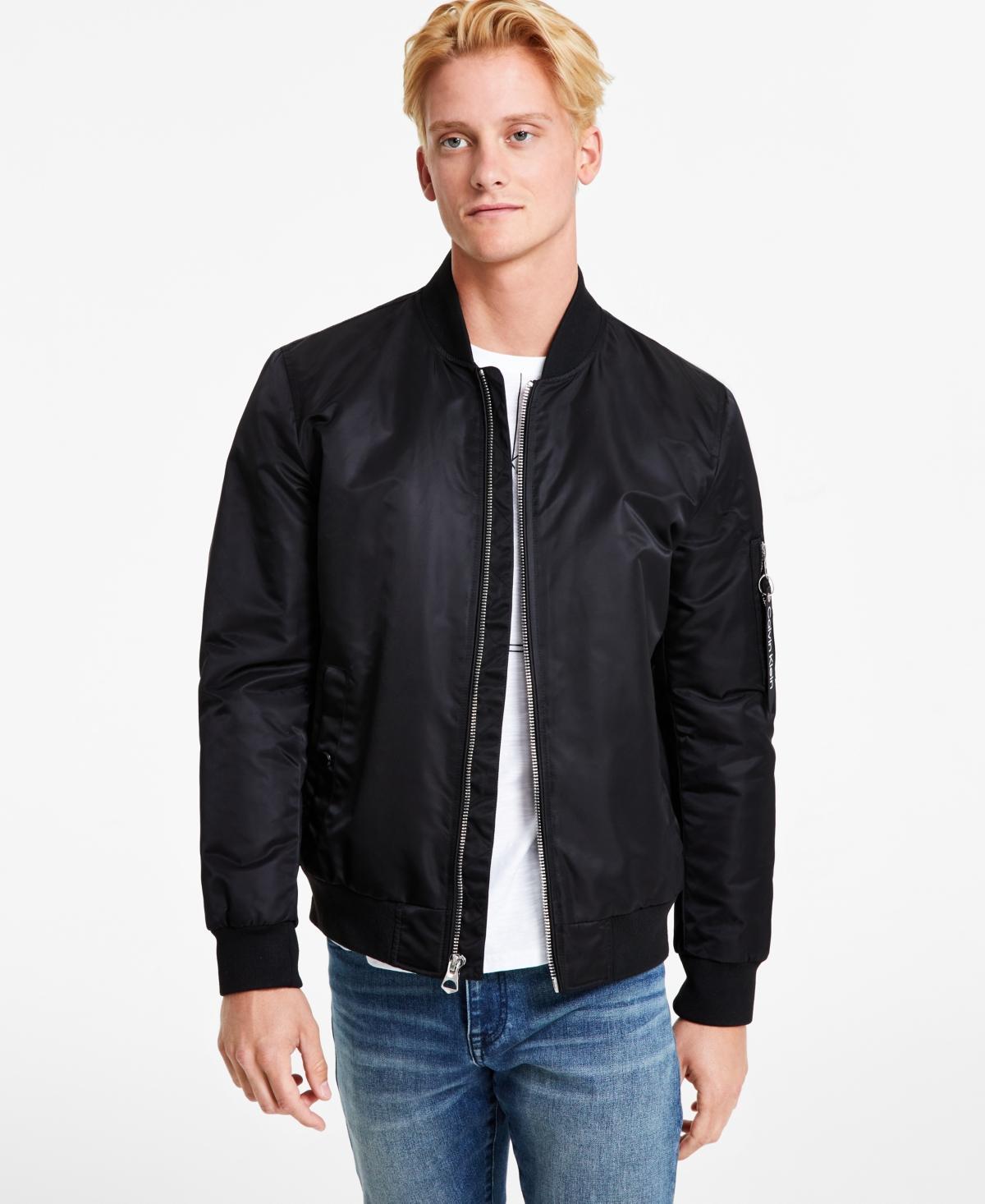 Calvin Klein Mens Classic Ma-1 Nylon Bomber Jacket Product Image