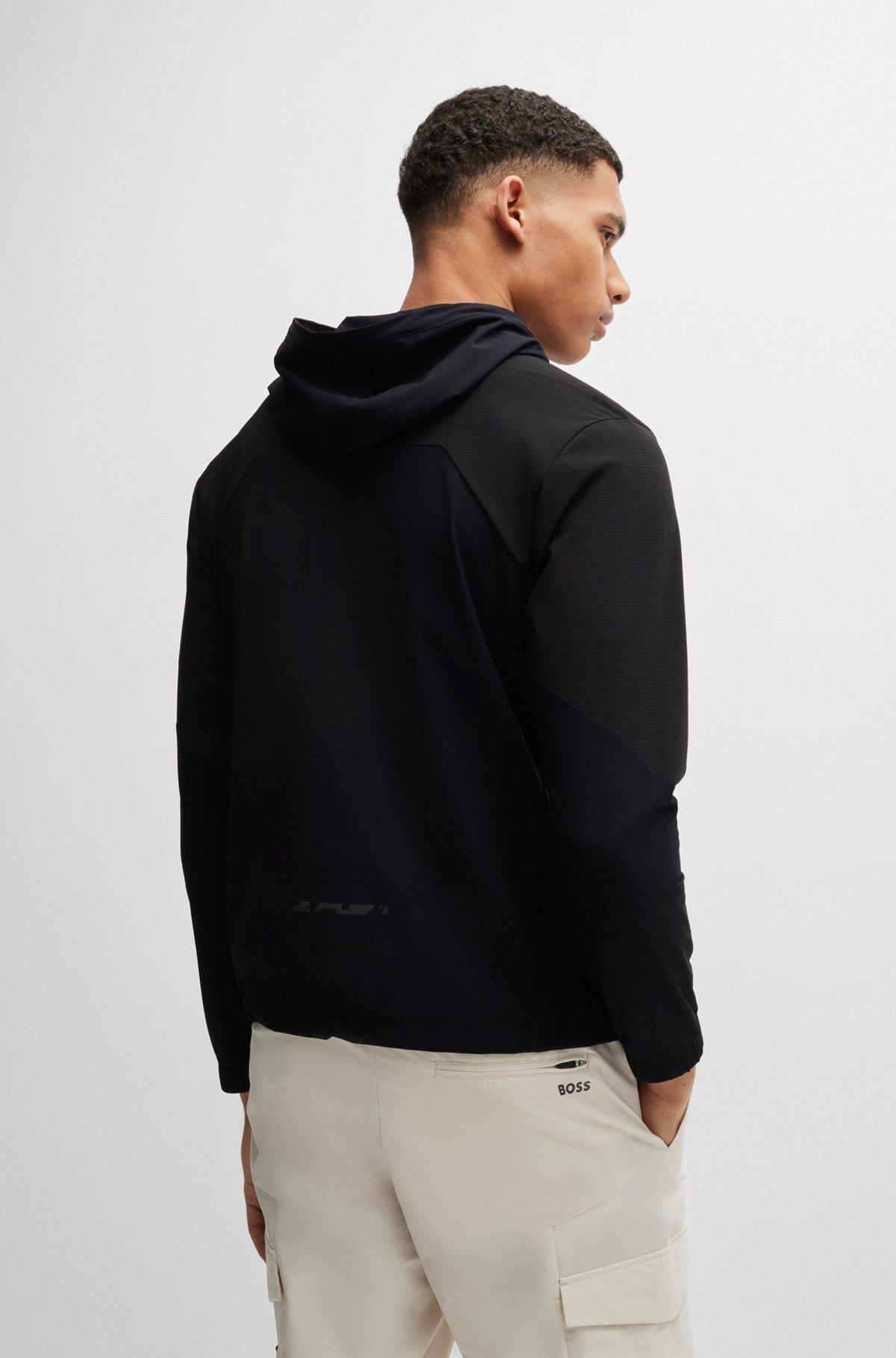 Regular-fit zip-up hoodie with quick-dry performance Product Image