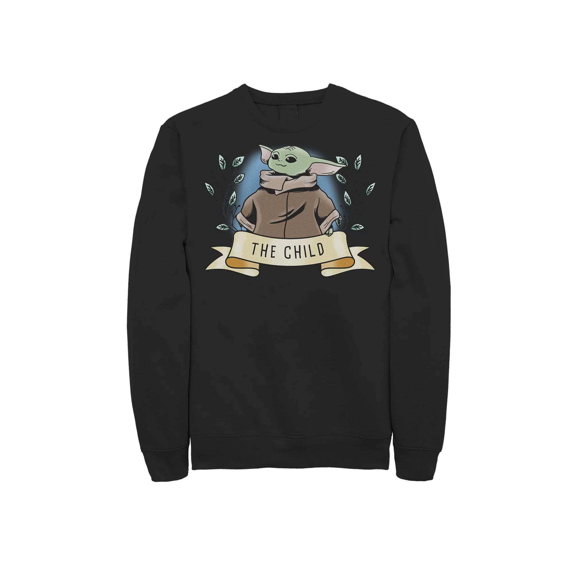 Men's Star Wars The Mandalorian The Child Banner Portrait Sweatshirt,  Product Image