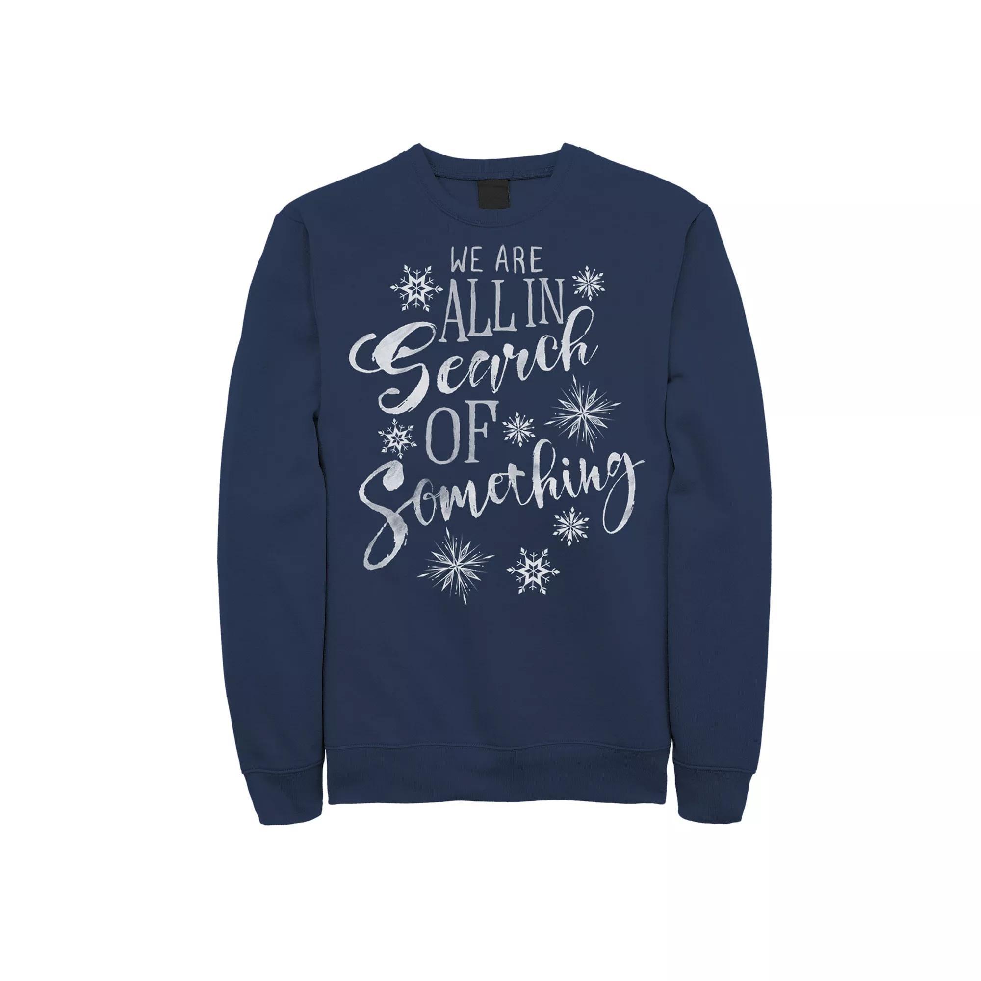 Disneys Frozen 2 In Search Of Something Snowflakes Mens Sweatshirt Blue Product Image
