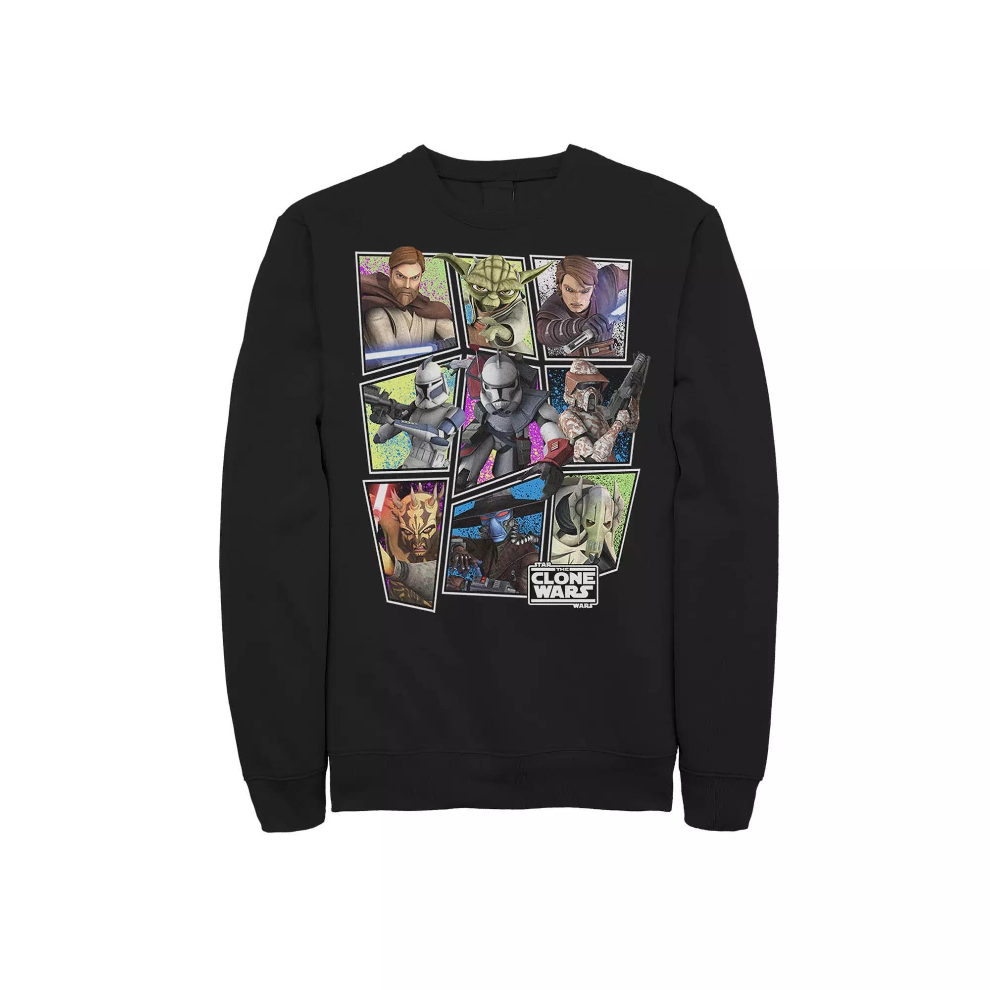 Men's Star Wars Clone Wars Square Group Photos Sweatshirt,  Product Image