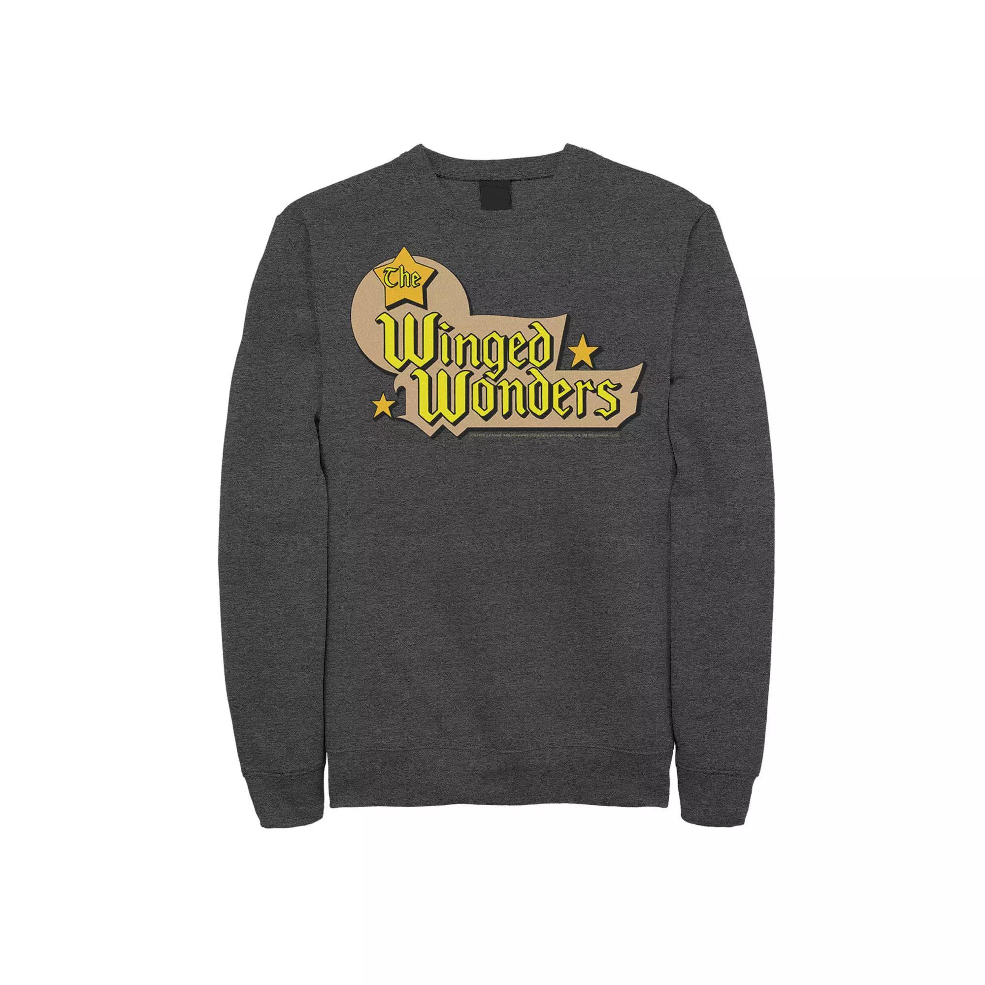 Men's DC Comics The Winged Wonders Text Logo Sweatshirt,  Product Image
