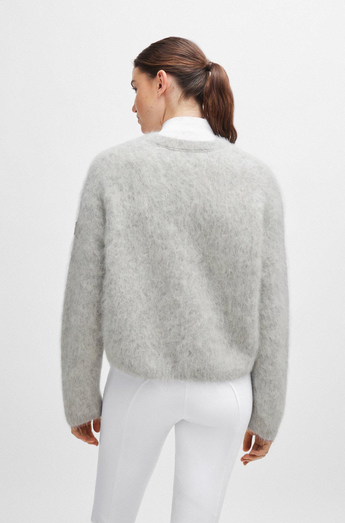 Equestrian voluminous sweater in an alpaca blend Product Image