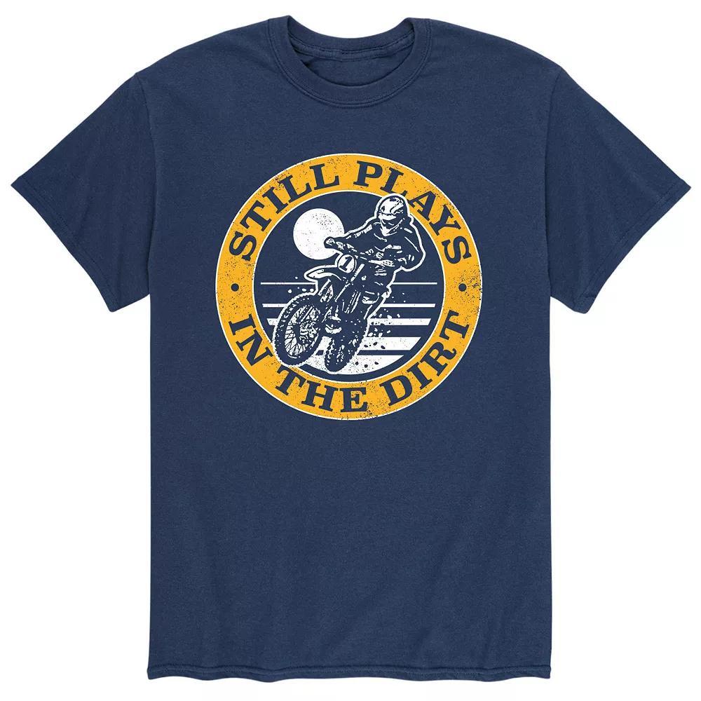 Men's Still Plays in the Dirt Tee, Size: Large, Blue Product Image