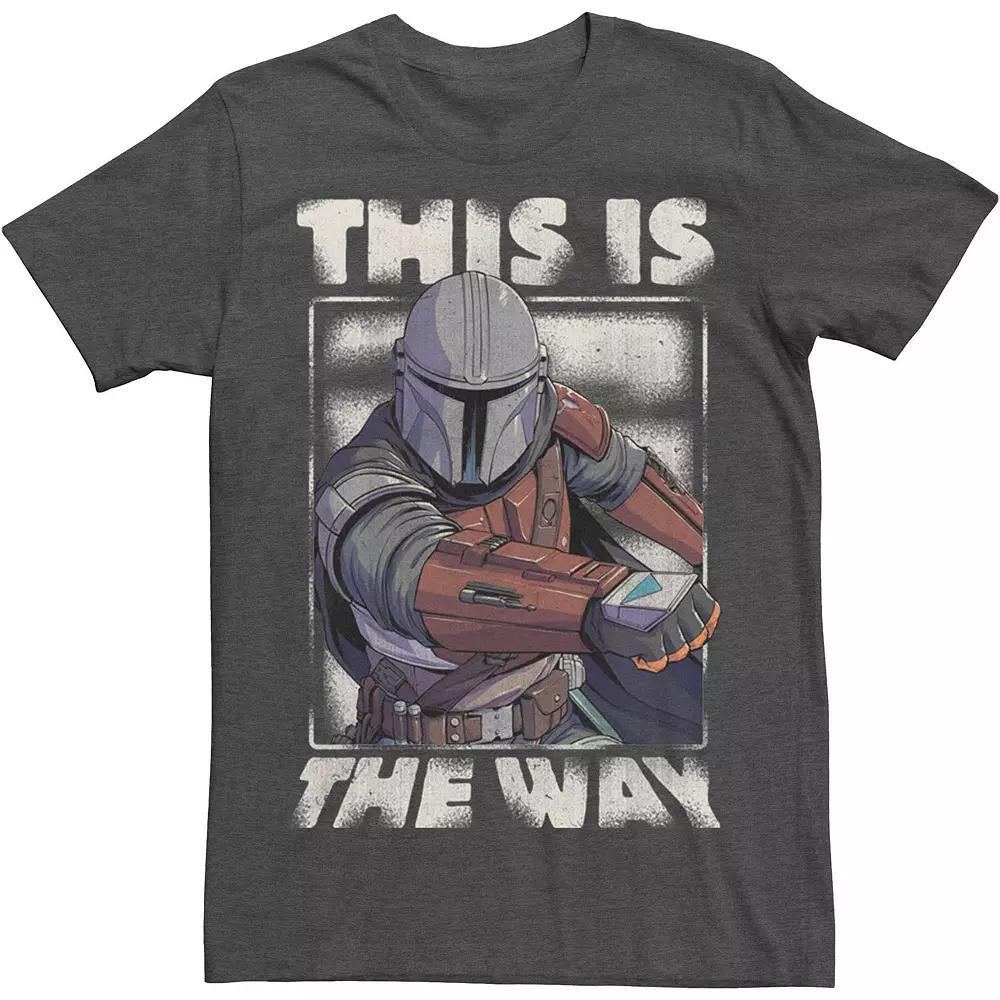 Big & Tall Star Wars The Mandalorian This Is The Way Portrait Tee, Men's, Size: XL Tall, Grey Heather Product Image